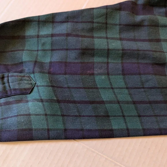 Ralph Lauren Blaire 100% Cotton Long Sleeve Black Watch Plaid Shirt - Picture 9 of 11